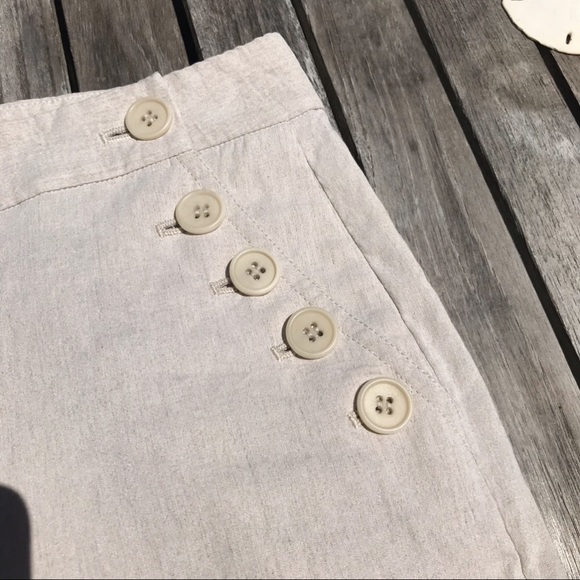 🐚 THEORY OATMEAL BUTTON PANTS! - Picture 6 of 9